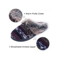 thumbnail image 3 of DL Womens Warm Memory Foam House Slippers Winter Slip on Womens Indoor Bedroom Slippers Non-Slip, 3 of 7