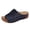 Blue, variant on Womens Wedge Sandals Breathable Hollow out Slides Comfortable Slip on Cushioned Wedges Heels Summer Open Toe Mules Brown Size 9