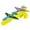 Yellow, variant on 3 Pcs Foam Airplane Launcher Gun Toy – 9.4 x 3.9in Indoor Outdoor Flight Glider with Stickers(Yellow)