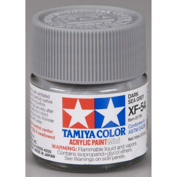 Tamiya Acrylic Mini XF54 Dk Sea Grey TAM81754 Plastics Paint Acrylic