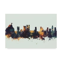 Trademark Fine Art 'Rio de Janeiro Skyline Brazil IV' Canvas Art by Michael Tompsett
