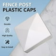 thumbnail image 2 of 4x4 Vinyl Fence Post Caps (10-Pack), White PVC Decorative Pyramid for Actual 4"x4" Vinyl Posts – Not for Wood Posts, 2 of 8