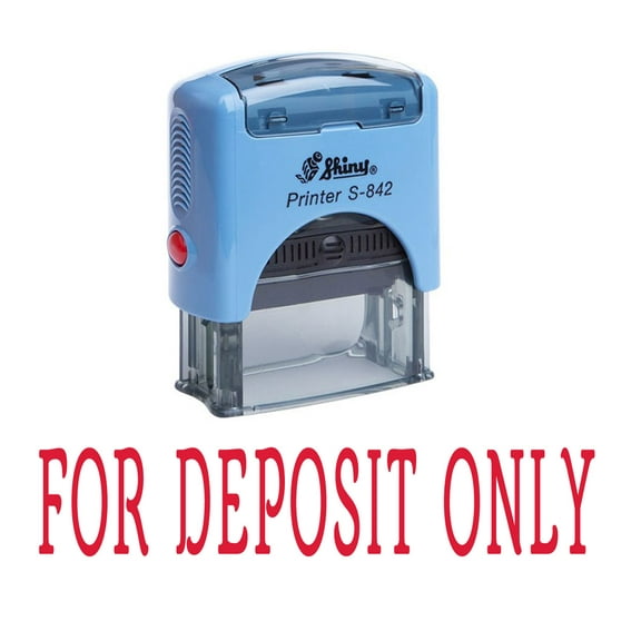 FOR DEPOSIT ONLY Self Inking Rubber Stamp Office Stationary Custom Shiny Stamp