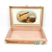 Sobremesa El Americano Empty Wood Cigar Box 11.5" x 7" x 2
