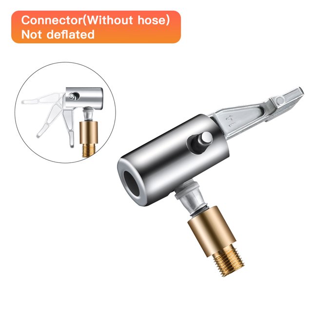 Conector de bomba de inflado, adaptador de compresor de aire de neumático de coche de aleación de zinc con bloqueo portátil de 90 grados para automoción -A