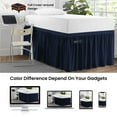 thumbnail image 4 of SGI Bedding Dorm Room Bed Skirt | Twin XL 34" Ruffled Microfiber Bed Skirt | Fade Resistant, Wrinkle Free, Anti-static, Decorative, Extra Storage Space, Clutter-Free | Navy Blue, 4 of 8