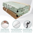 thumbnail image 4 of Quilts Twin Size, Teal Brown Botanical Soft Comforter Bedding Set for Bed, Farmhouse Wooden Leaves Lightweight Quilted Bedspread with Pillow Cover(2 Pieces) for All Season, 68x86 Inch, 4 of 9