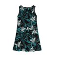 thumbnail image 5 of GXIPO Girls Sleeveless A-Line Floral Casual Holiday Dress Little Girl Dresses Girls Preppy Clothes for 3-14 Spring Outfits Dark Gray 4-5T, 5 of 6
