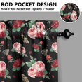thumbnail image 5 of Kitchen Curtains and Valance Set 24 Inch Tier Pioneer Colorful Floral Curtains Small Drapes for Cafe Living Room Bathroom Farmhouse 3 Pieces Set Rod Pocket, 5 of 6
