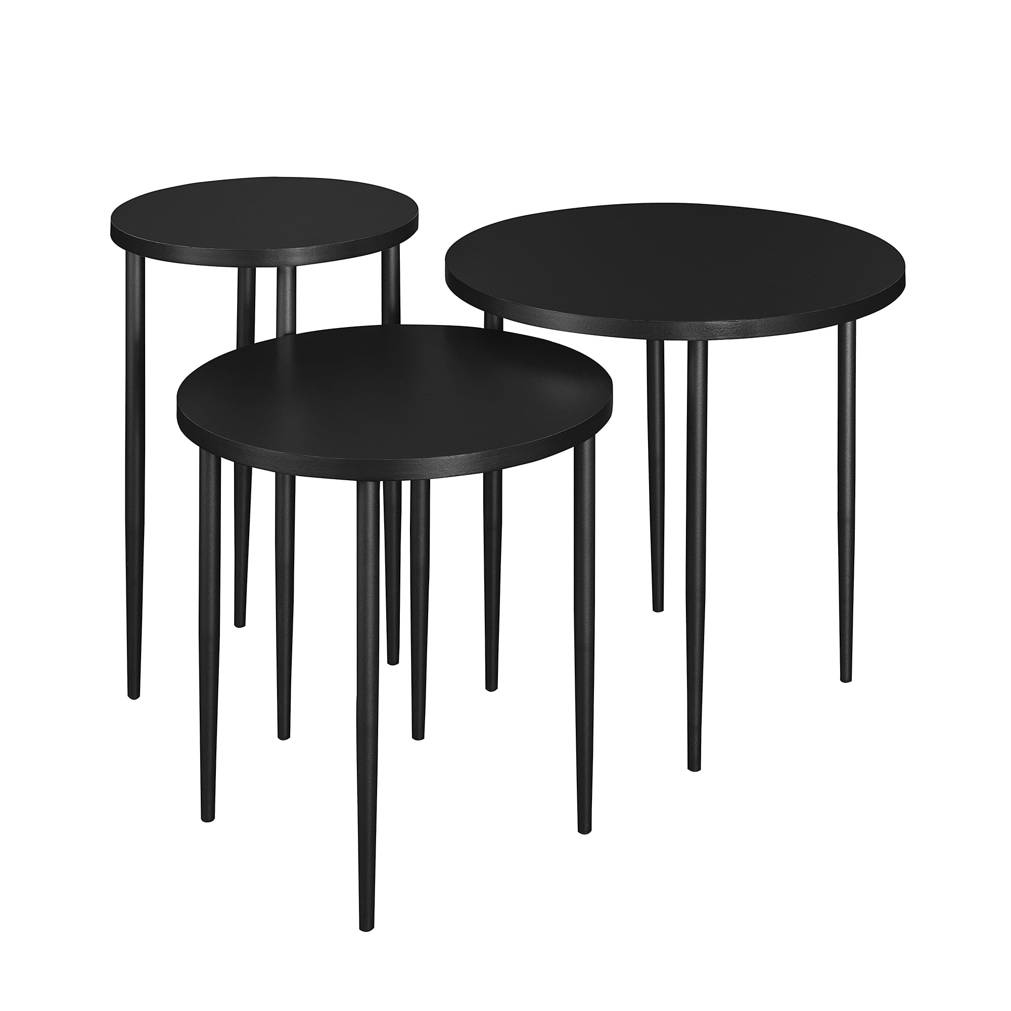 Round black 2024 nest of tables