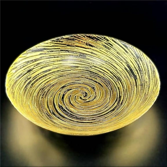 Red Pomegranate Collection R1434-1 Volute Gilded Glass Soup Plate, Gold - Set of 4
