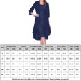 thumbnail image 2 of Vestido Vestido elegante de 2 piezas para mujer, vestido de encaje con cubierta fluida informal, vestido de fiesta de graduación Kuymtek Azul marino T 3EG para Mujer, 2 of 7