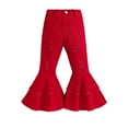 thumbnail image 2 of Godderr Kids Baby Flare Leggings Spring Fall Trousers 1-6Y Toddler bell bottoms Baby Girls Bell-Bottoms Ruffle Trousers Flare Pants, 2 of 8