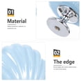 thumbnail image 3 of 2pcs Cabinet Knob Shell Shaped Drawer Wardrobe Pull Ceramic Dresser Pull Furniture Handles, 3 of 6