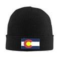 thumbnail image 2 of ZICANCN Colorado State Seal Flag Knit Beanie Hat , Winter Cap Soft Warm Classic Hats for Men Women Black, 2 of 8