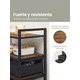 thumbnail image 3 of VASAGLE Cesto para Ropa Sucia, Cesta Colada con 2 Bolsas Extraíbles, 46 L por Bolsa, 2 Estantes, Baño, Lavandería, Marrón Rústico y Negro, 3 of 5