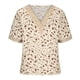 thumbnail image 4 of Fiudx Camisetas para Mujer Blusas y Blusas con Cuello En V de Manga Corta con Estampado Floral Informal de Primavera y Verano para Mujer, 4 of 7