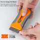 thumbnail image 5 of Razor Blade Scraper, Retractable Razor Blades Scraper and Double Edge Scraper Tool Set with 40 Extra Replaceable Blades for Removing Window Glass Labels Decal Stickers Kitchen Stove Top, 5 of 5