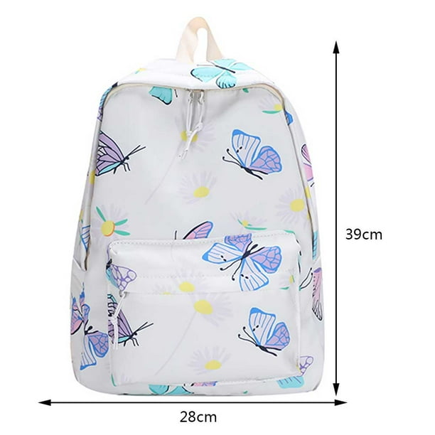 Mochila escolar coreana para estudiantes mochilas escolares blancas florales para chicas adolescentes mochila bonita para mujer bolsa para libros de marca mochila de nailon Fivean unisex Walmart en li...