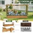 thumbnail image 5 of Ktaxon 78.7in Planter with Trellis & Pergola, Wide Wooden Raised Garden Bed for Outdoor Patio Backyard, Teak, 5 of 9
