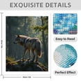 thumbnail image 3 of Diamond Art Kit for Adults, Wolf In Forest Sunlight Scene Diamond Painting for Adults Beginners, DIY Diamond Art Painting Kits, 5D Diamond Painting Crafts for Home Decor 12x16 Frameless, 3 of 7