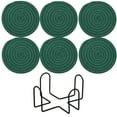 thumbnail image 2 of Uscallm Round Woven Placemats Set of 6, Table Mats for Dining Table, Heat Resistant Non-slip Table Placemats with Storage Bracket Deals of The Day Today'S Deals, 2 of 6