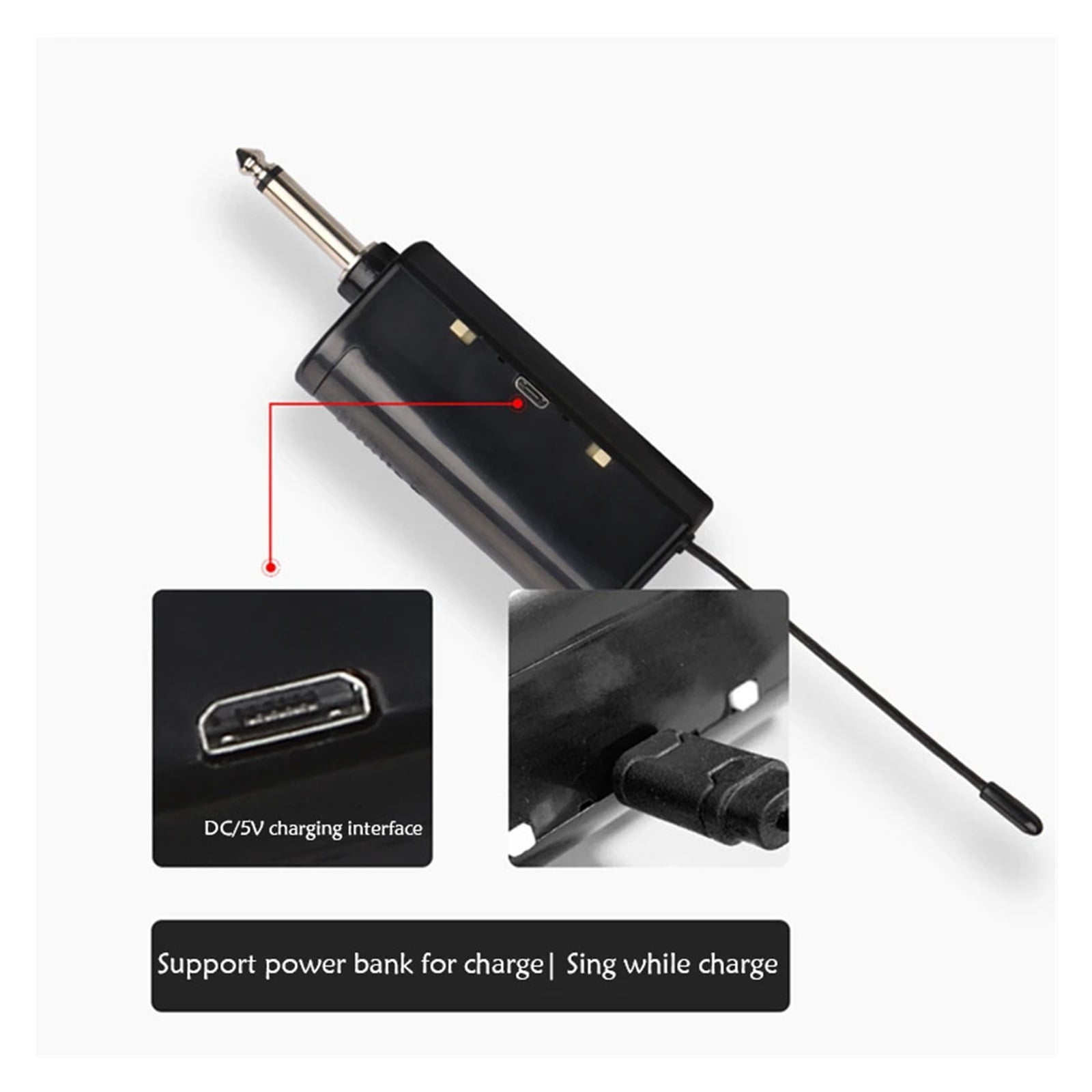 Wireless Headset Microphone With Transmitter Receiver LED Digital Display Bodypack Transmitter For Teaching Live Peormance ,High Sound