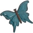 thumbnail image 1 of Arte de pared de mariposa de Metal, decoración de pared de mariposa rústica de hierro 3D, escultura de pared inspirada, decoración colgante de mariposa para el patio del jardín del hogar JFHHH pequeña, 1 of 5