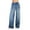 Blue, variant on Sngxgn Women's Mid Rise Waist Cut Riding Jean(Blue,L)
