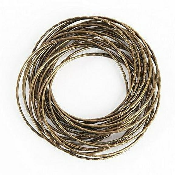 Fennco Styles Bangle Design Metal Napkin Rings, Set of 4