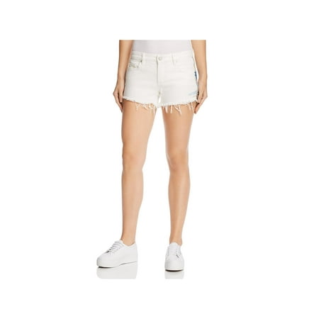 Blank NYC Womens Embroidered Cut-Off Denim Shorts (Best Ramen Delivery Nyc)