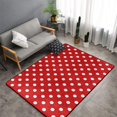 thumbnail image 2 of Area Rugs For Living Room Decor - Red Vintage Polka Dots Anti Slip Throw Washable Rugs 3x5 For Bedroom, Soft Indoor Carpet For Bedroom Living Room 60x39In, 2 of 5