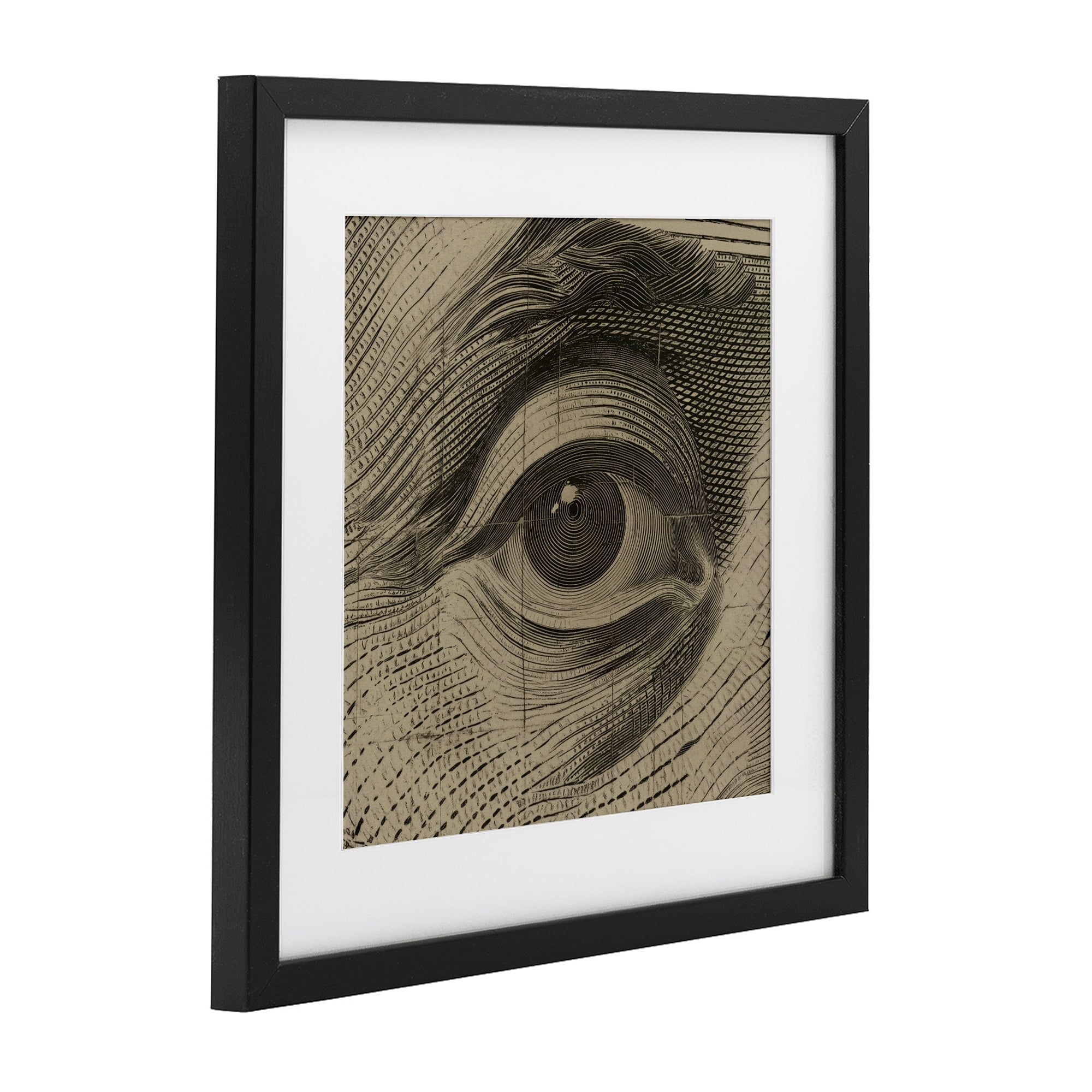 Stupell Industries Franklin's Gaze Eye Black Framed Print Under Glass, design by Svetlana Aleynikova