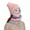 Pink, variant on Fleece Lined Womens Beanie Knit Hat, Winter Scarf Mask Set,Girls Warm Hat Earmuffs Cap with Pom