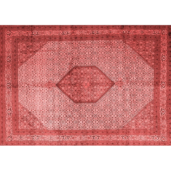Ahgly Company Indoor Rectangle Medallion Red Traditional Area Rugs, 6' x 9'