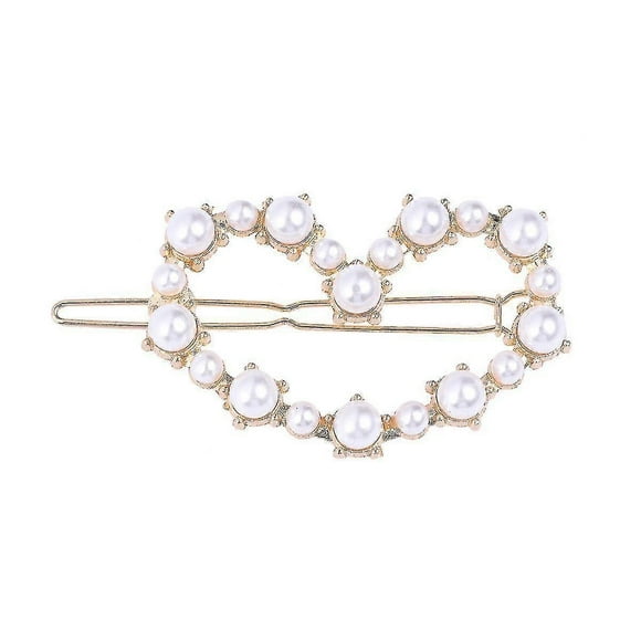 Pearl Hair Clip Love Heart Crown Pentagram Geometric Hair Pin Hair Ornament For Women Girls Ladies (--