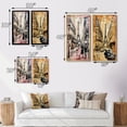 thumbnail image 4 of Designart "Nostalgic Vintage Collage of Paris V" City Paris Framed Wall Art Set Of 2 - Traditional Pink Framed Canvas Set For Living Room Decor, 4 of 6