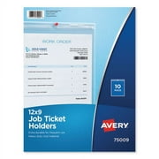 Job Ticket Holders, Heavy Gauge Vinyl, 9 X 12, Clear, 10/pack | Bundle of 2 Packs