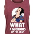 thumbnail image 3 of Disney Princess - Snow White Nap - Women's Racerback Tank Top, 3 of 5