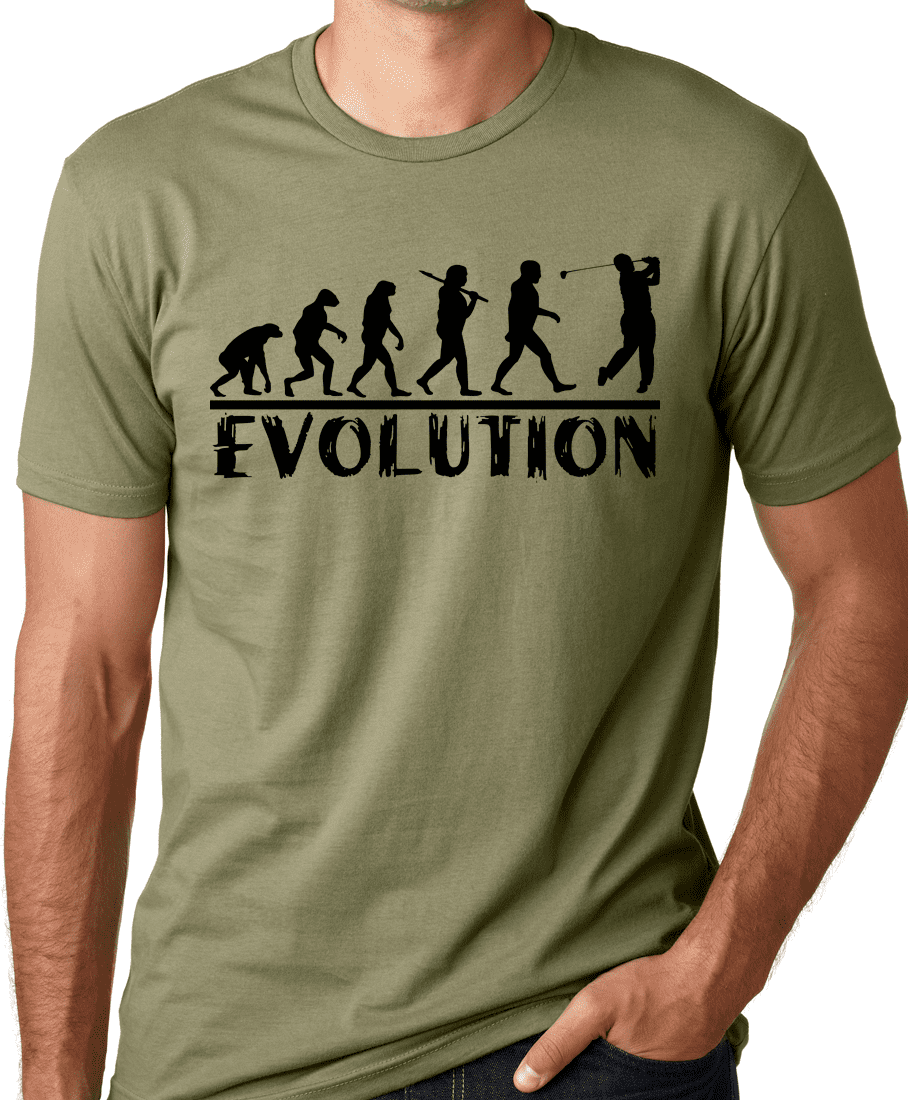 hellige Rubin Grundlæggende teori Think Out Loud Apparel Golf Evolution Funny T-shirt Golfer Humor Tee Shirt  - Walmart.com