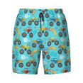 thumbnail image 5 of Rocae Cartoon Monster Truck for Men's Swim Trunks Quick Dry With Two Side Pockets and One Lined Patch PocketMedium, 5 of 9