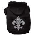 thumbnail image 3 of Silver Fleur De Lis Rhinestone Dog, Cat, or Pet Hoodie, 3 of 6