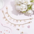 thumbnail image 4 of 2pcs Flower Pendants Purse Chain Strap Extender 11.8-12.7 Inch Handbag Replacement Strap Clutches Charms Chain with Buckles for Wallet Satchel Shoulder Crossbody Bag Decorative Chain, 4 of 9