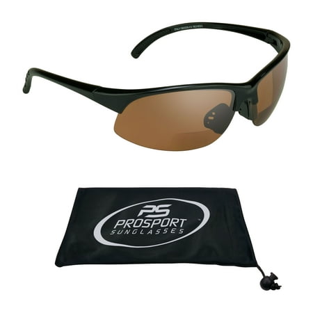 proSPORT Bifocal Sunglasses Readers for Men and Women. Semi Rimless Sport Frame with Blue Blocking HD Vision Lenses.