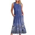 thumbnail image 1 of Robes pour Femmes Robe Sans Manches à Col Rond Imprimée, 1 of 1