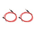 thumbnail image 3 of 2pcs 5.9ft Tattoo Clip Cords Interfaz RAC Profesional Cobre Silicona Tattoo Clip Cobre Core Clip Cable Cable Rotary Tattoo Machine Kit De Fuente De Alimentación(rojo), 3 of 5