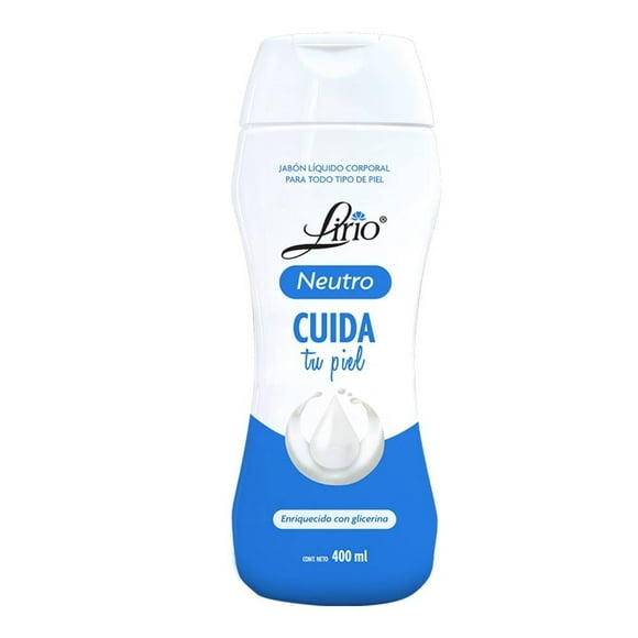 Jabón líquido corporal Lirio neutro con glicerina 400 ml