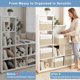thumbnail image 2 of Grande Cubo Organizador Canasta de Almacenamiento Plegable de Tela de Lino de 22 Cuartos con Tapa Abatible y Asas, Caja de Ropa y Mantas para el Hogar, Oficina, Clóset, Beige y Blanco, 2 of 4