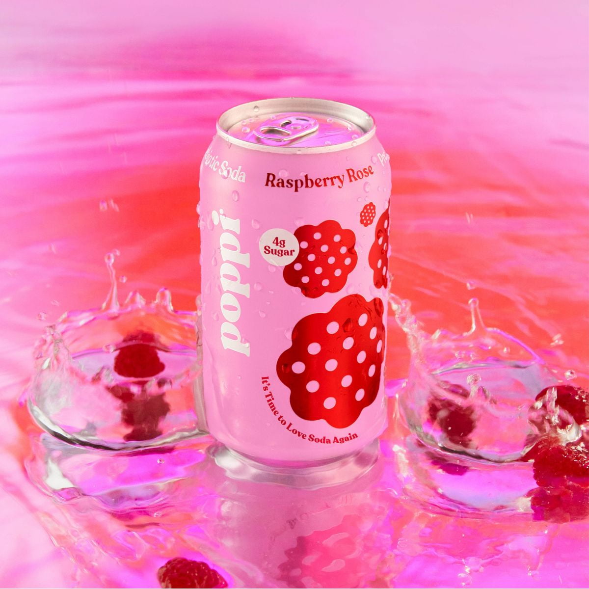 2X - Poppi Raspberry Rose Prebiotic Soda - 12 fl oz Can - Walmart.com