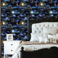 thumbnail image 6 of Boho Peel and Stick Wallpaper Ethereal Cosmic Painting Moons Stars Billowing Clouds 23.6in x 9.8ft Self Adhesive Removable Wall Paper Renter Friendly Wall Covering for Bedroom Nursery Cabinet, 6 of 8
